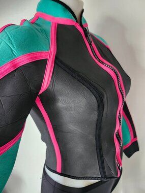 BARE Neon Scuba Surf Wet Suit Neoprene Water Beach Jacket